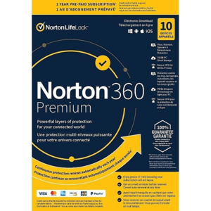  Norton 360 Premium - 1-Year / 10-Device - USA/Canada