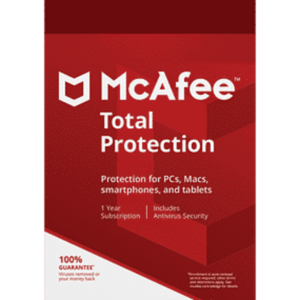 mcafee total protection, 10 devices – 1 year 2021